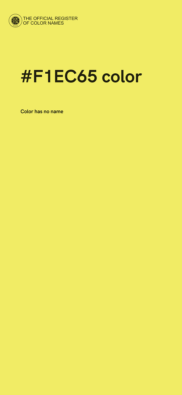 #F1EC65 color image