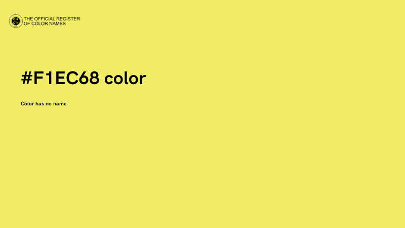 #F1EC68 color image