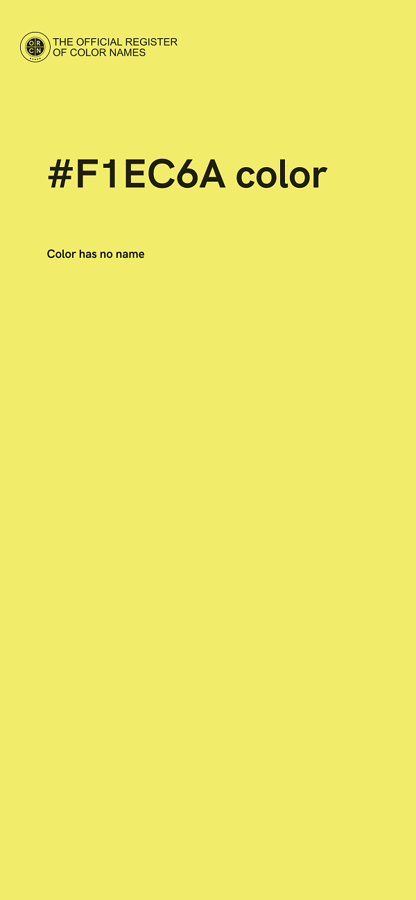 #F1EC6A color image