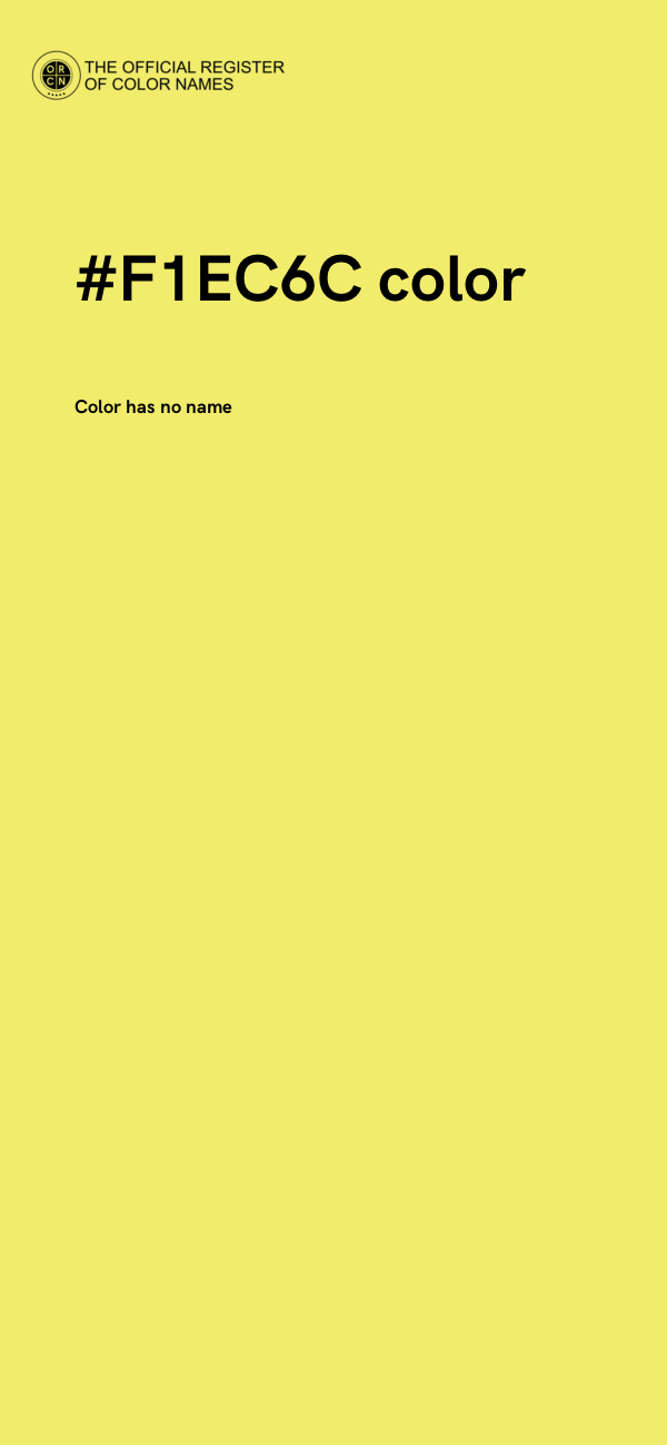 #F1EC6C color image