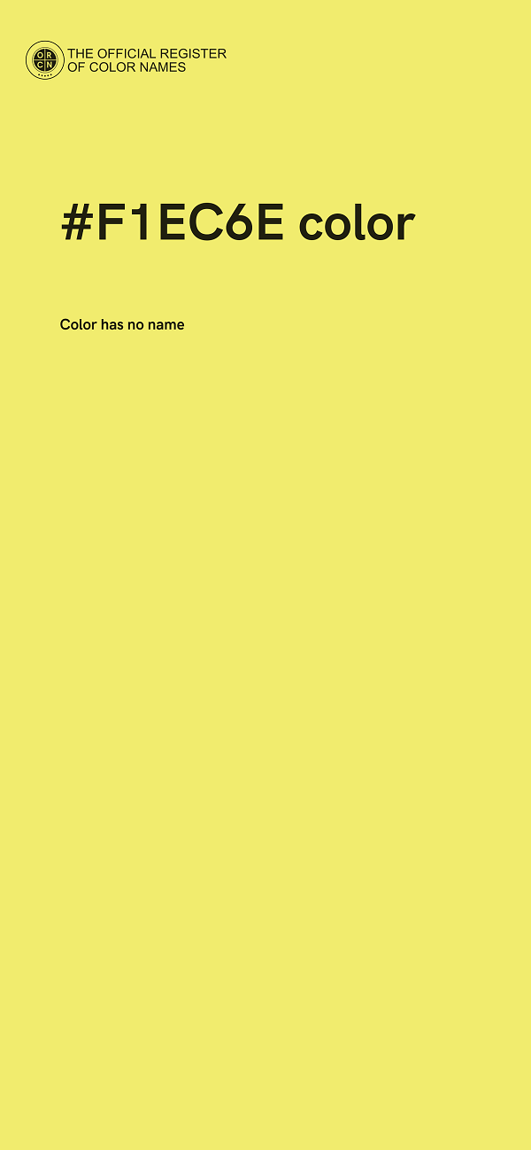 #F1EC6E color image
