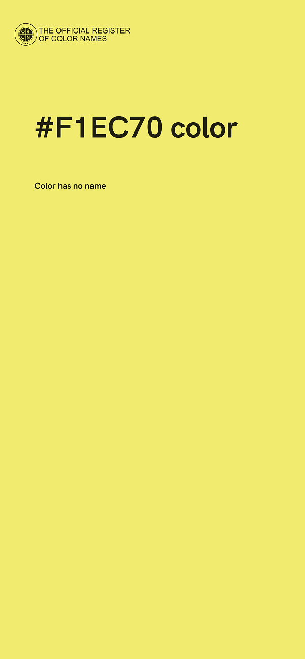 #F1EC70 color image