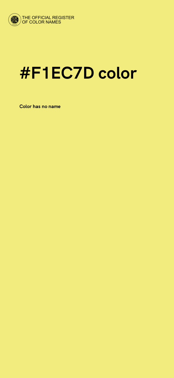 #F1EC7D color image
