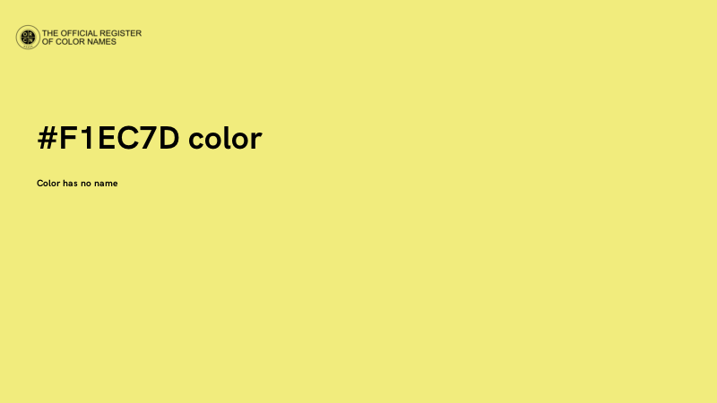 #F1EC7D color image