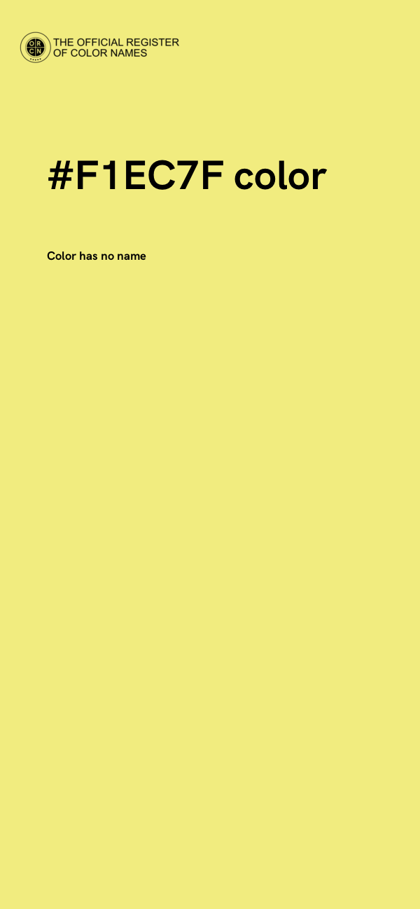#F1EC7F color image
