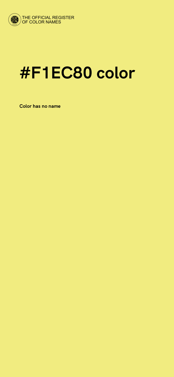 #F1EC80 color image