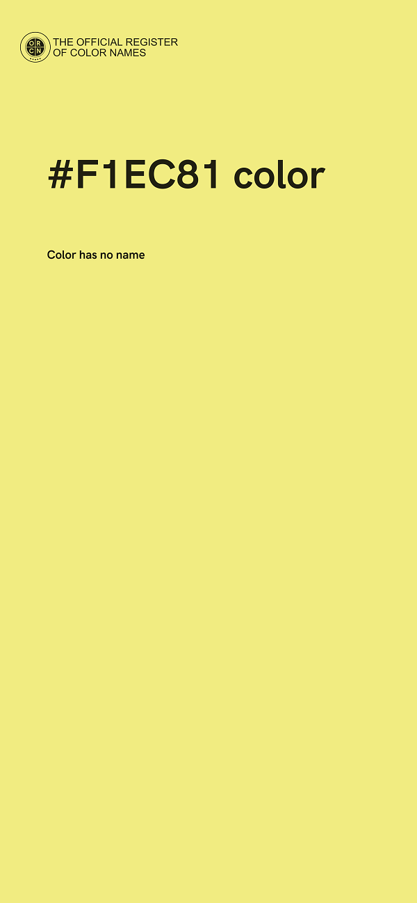 #F1EC81 color image