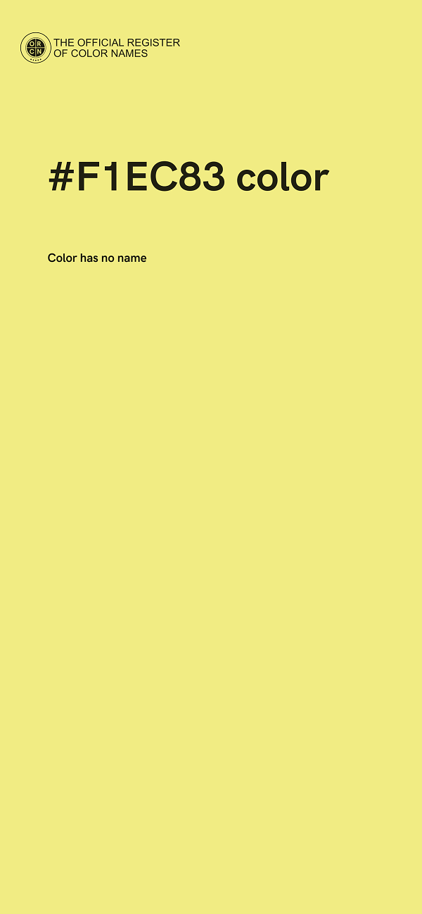 #F1EC83 color image