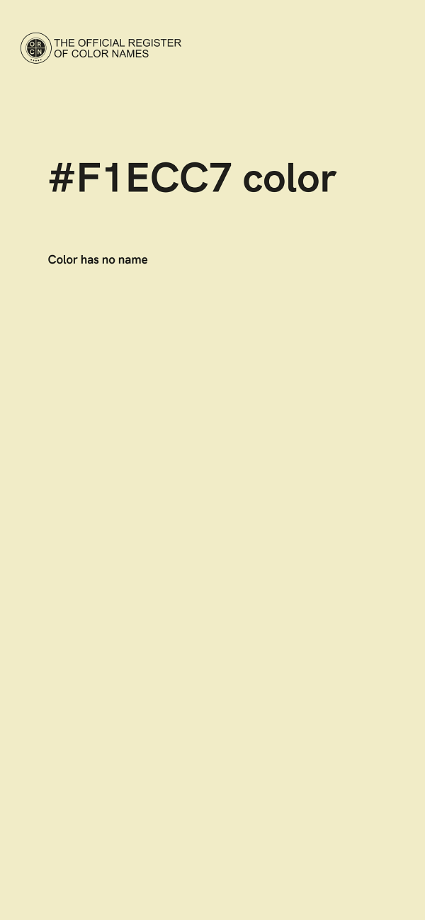#F1ECC7 color image