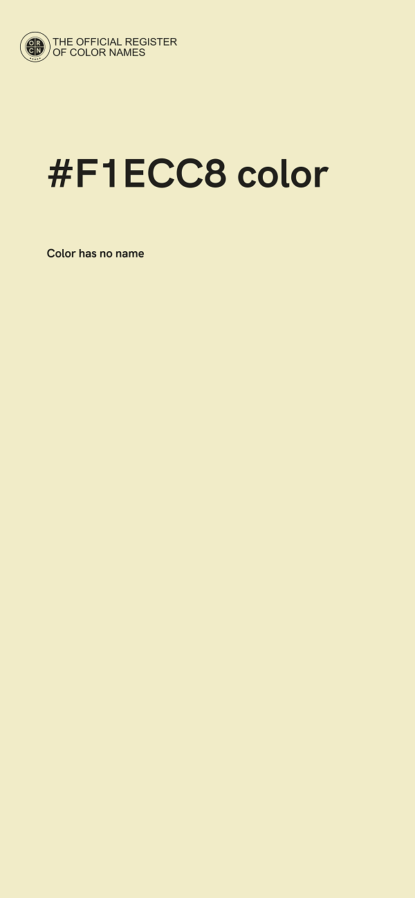 #F1ECC8 color image