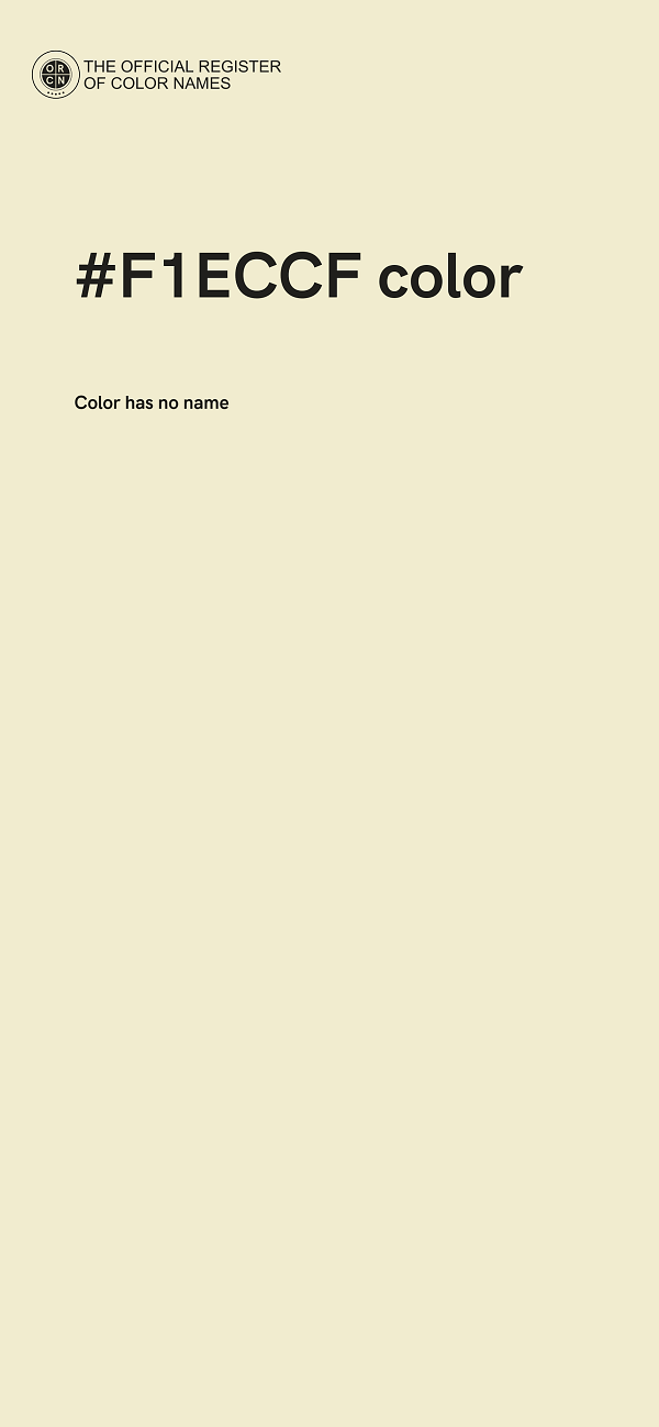 #F1ECCF color image