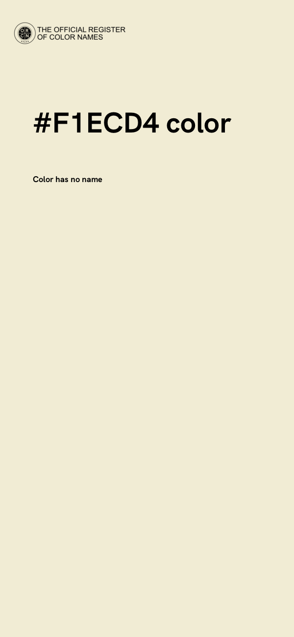 #F1ECD4 color image