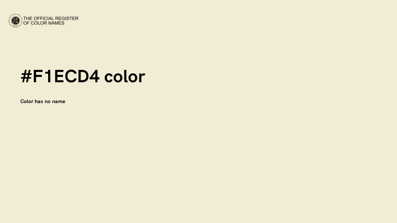 #F1ECD4 color image