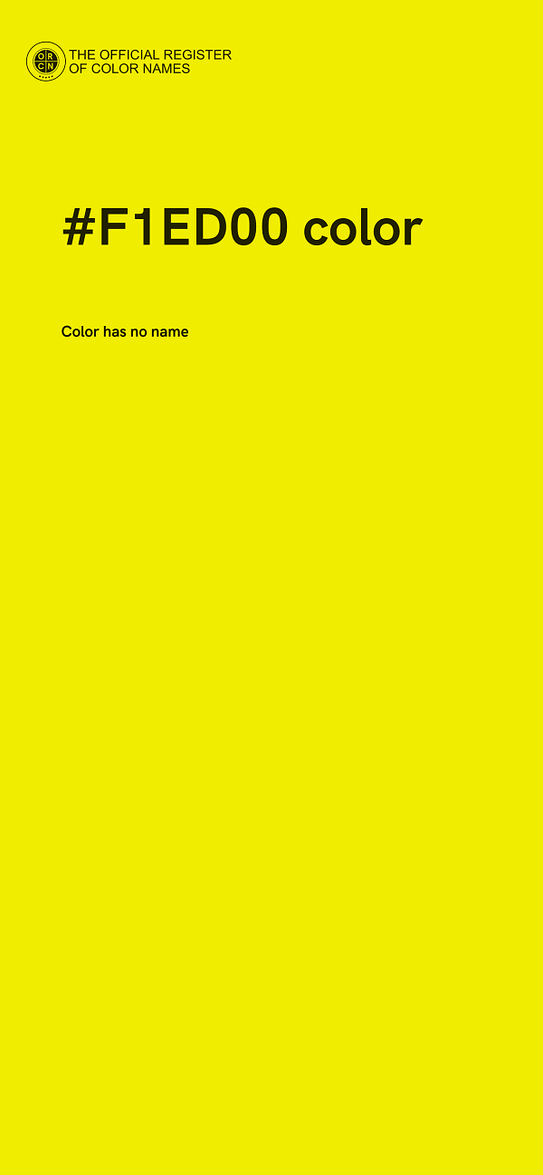 #F1ED00 color image