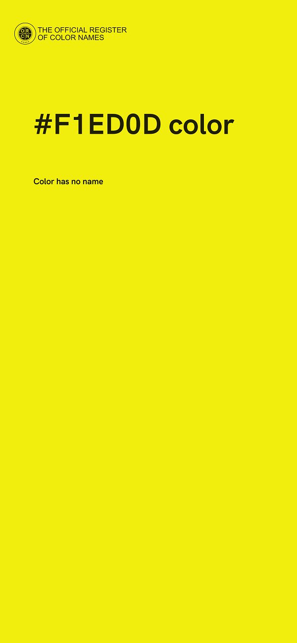 #F1ED0D color image