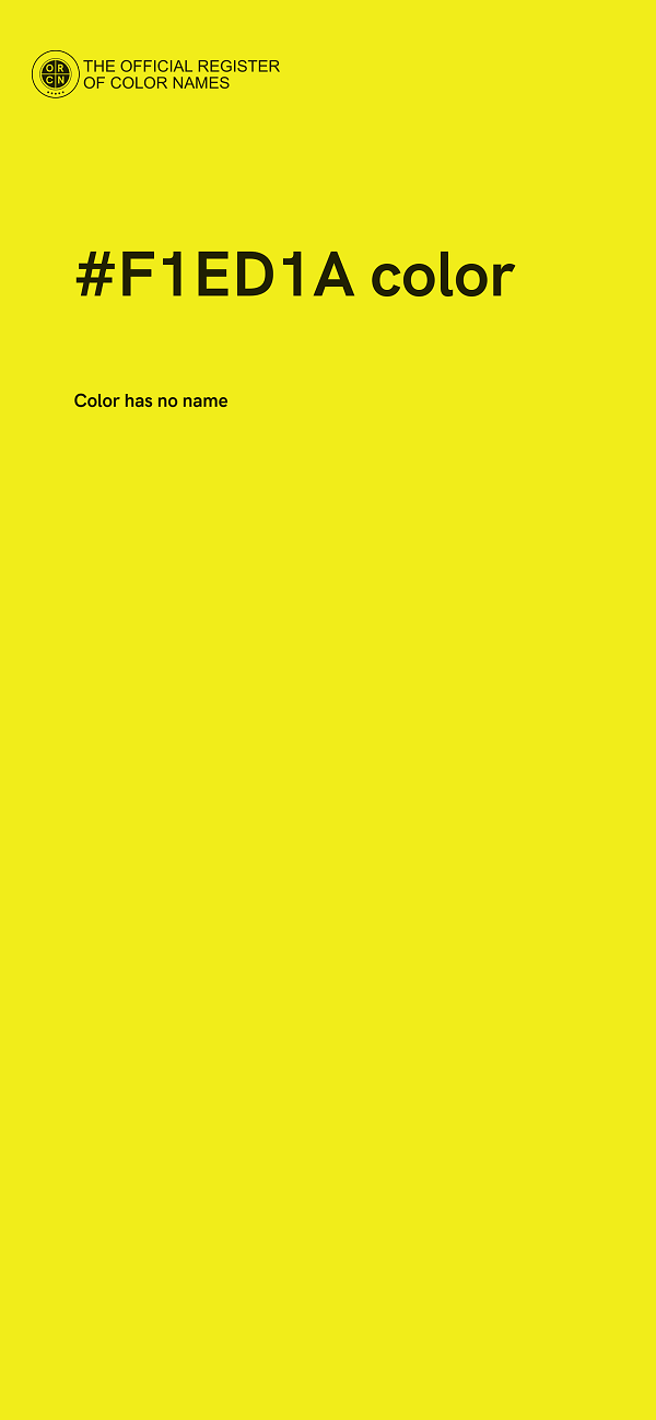 #F1ED1A color image
