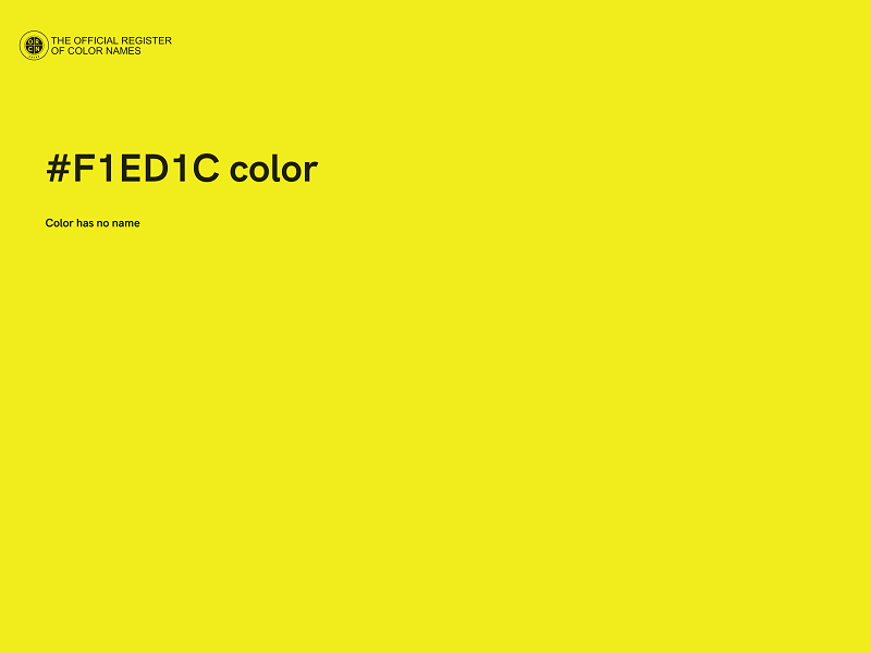 #F1ED1C color image