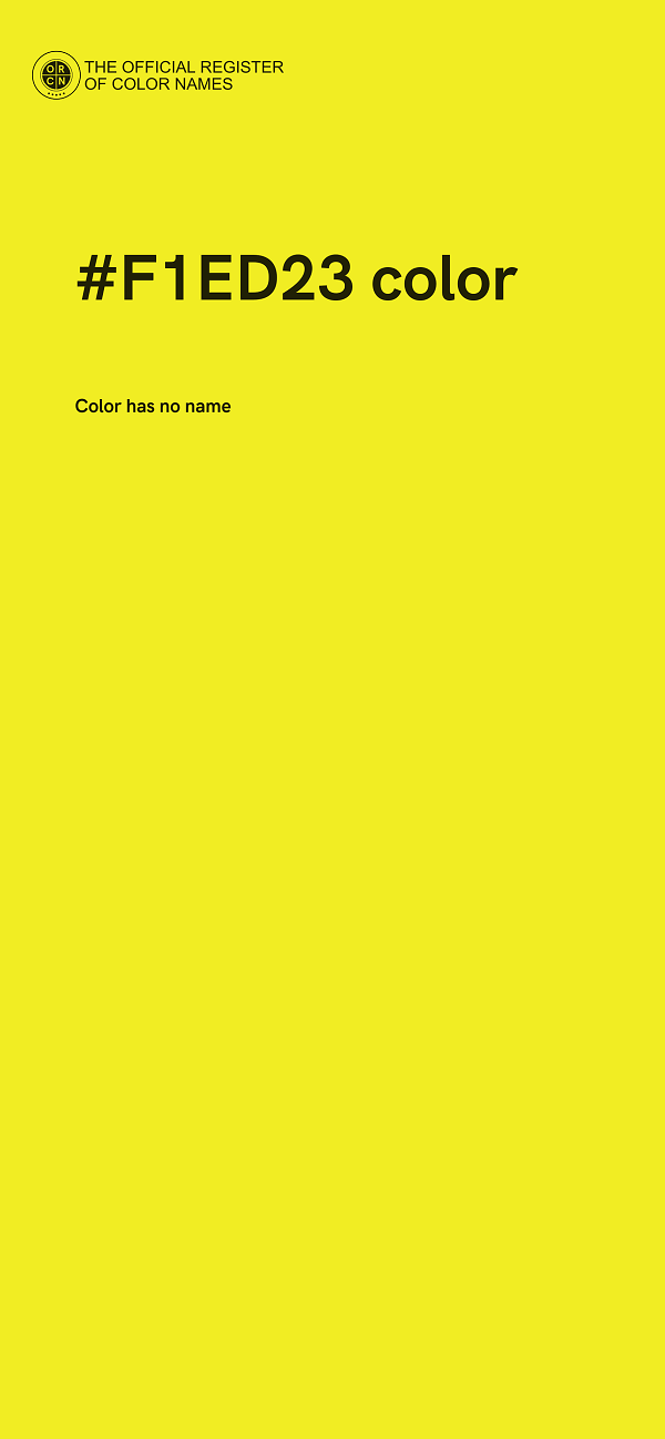 #F1ED23 color image