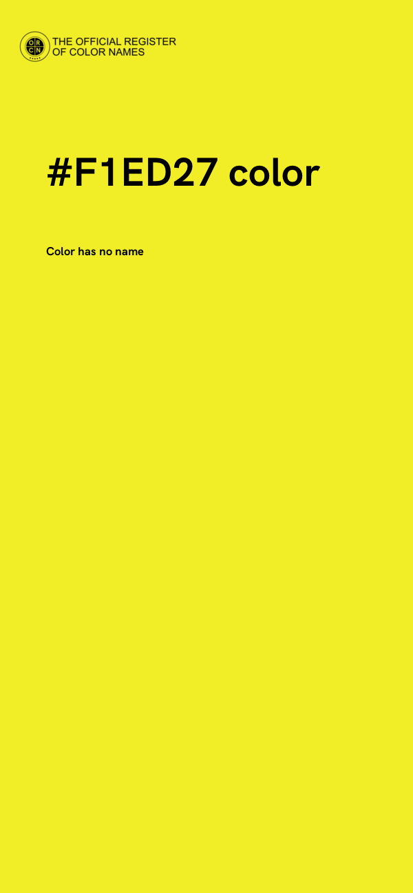 #F1ED27 color image