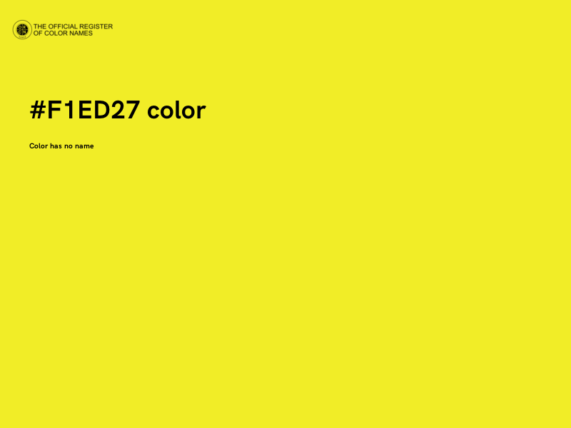 #F1ED27 color image