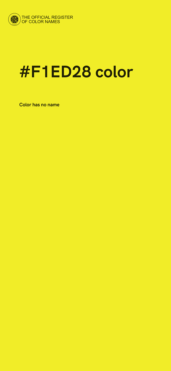 #F1ED28 color image