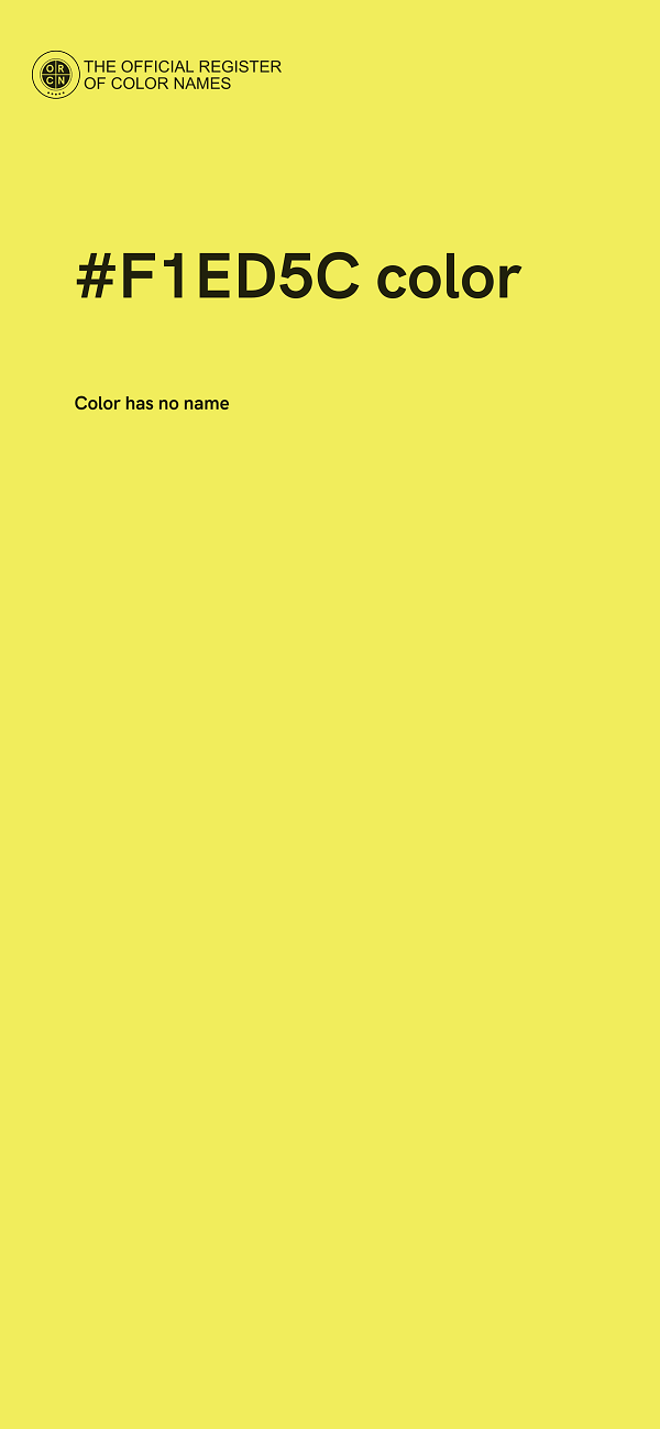 #F1ED5C color image