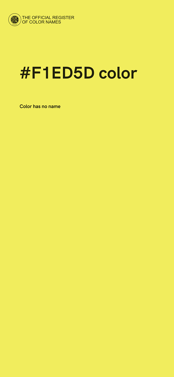 #F1ED5D color image