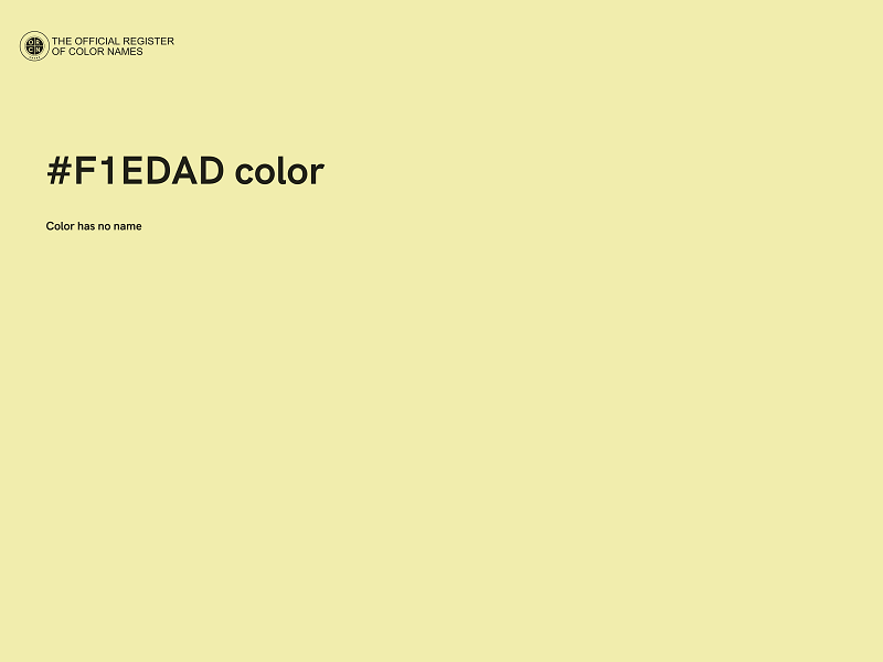 #F1EDAD color image