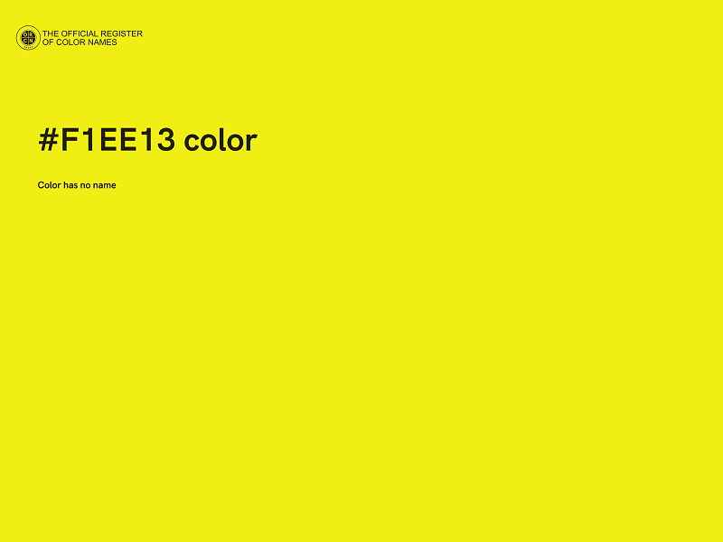 #F1EE13 color image