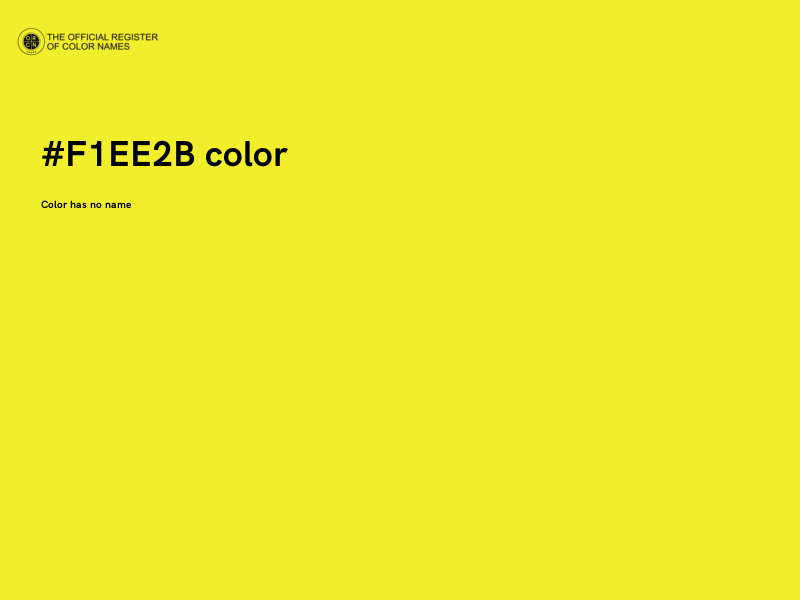 #F1EE2B color image