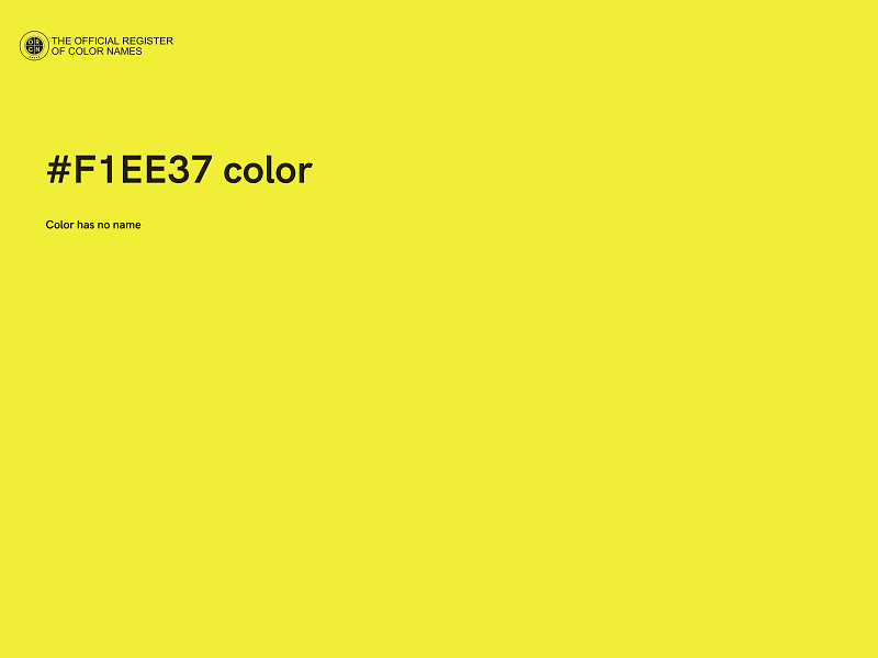 #F1EE37 color image