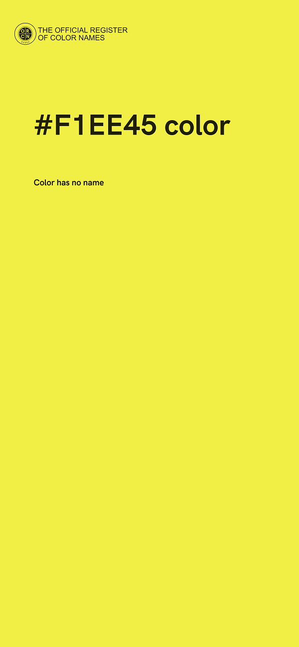 #F1EE45 color image