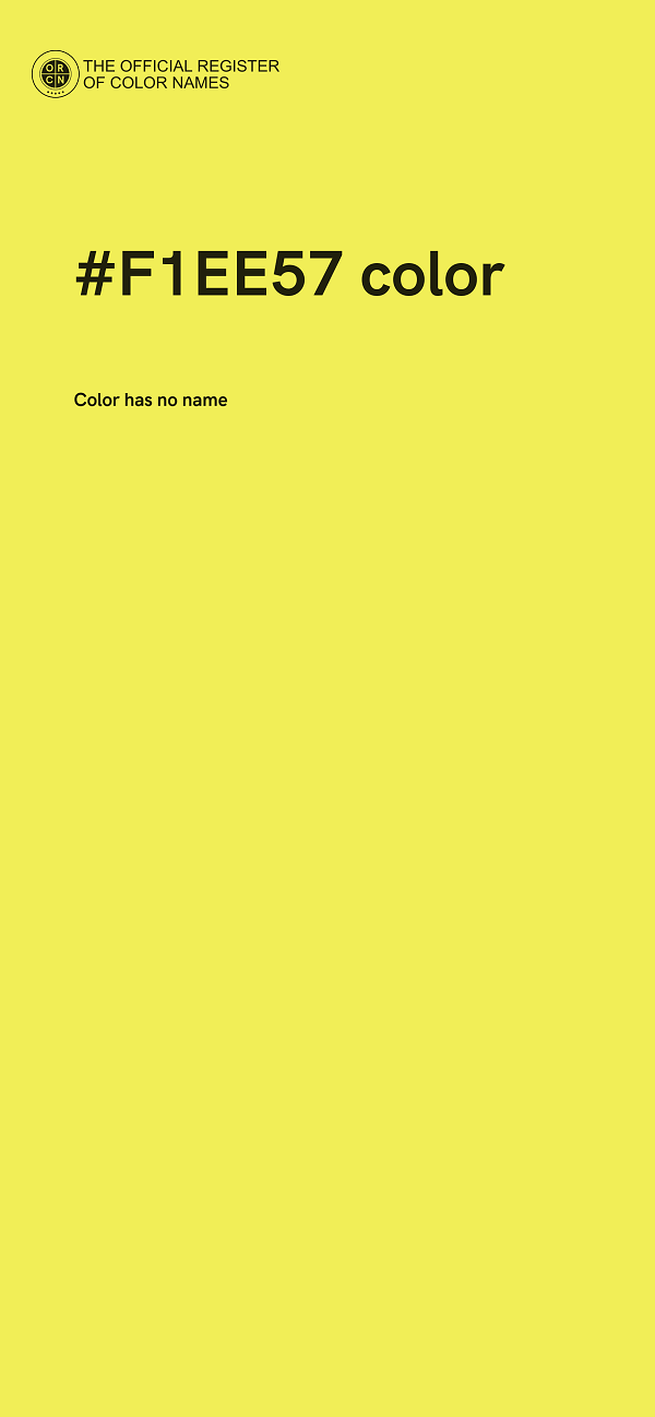 #F1EE57 color image