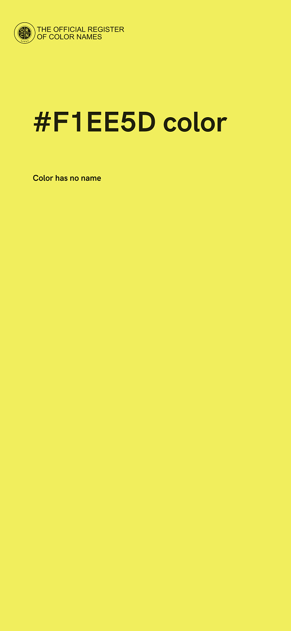 #F1EE5D color image