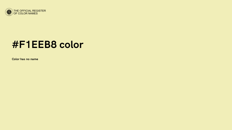 #F1EEB8 color image