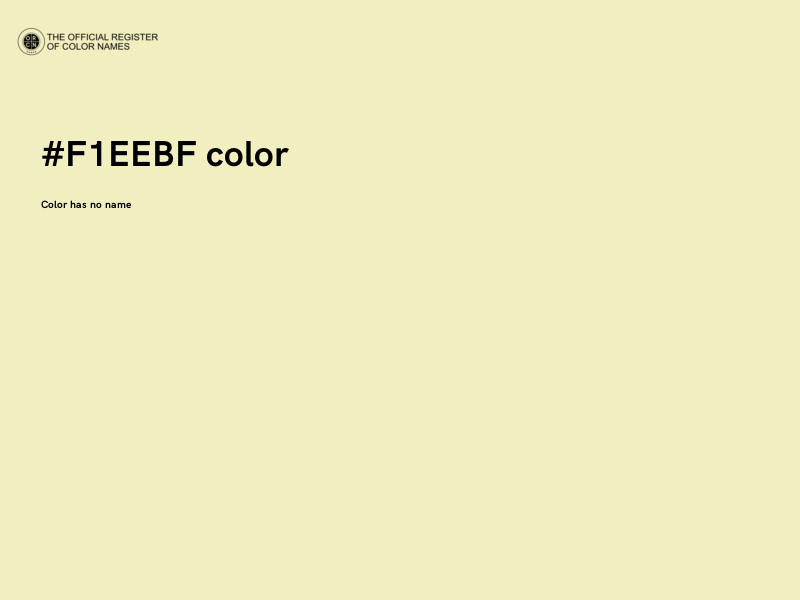 #F1EEBF color image