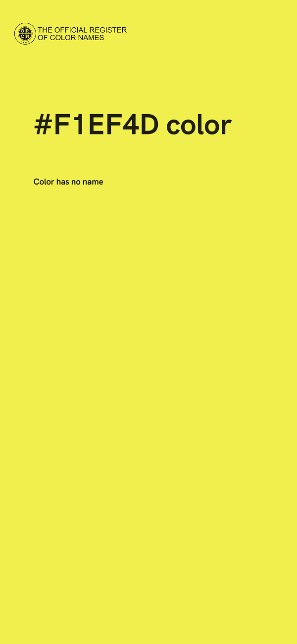 #F1EF4D color image
