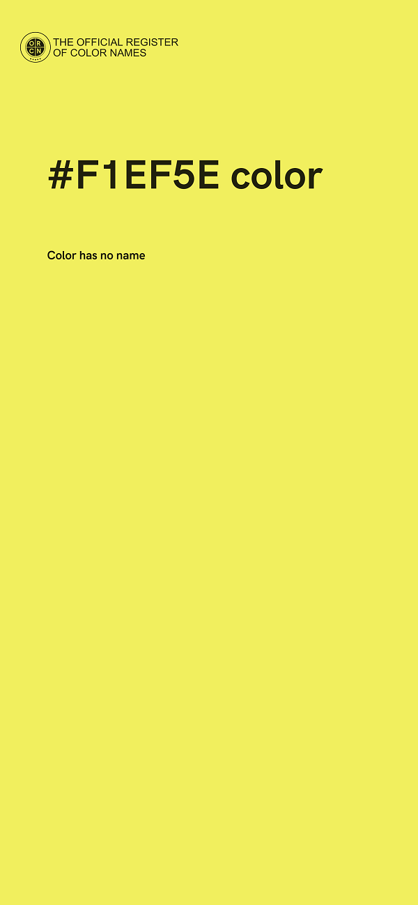 #F1EF5E color image