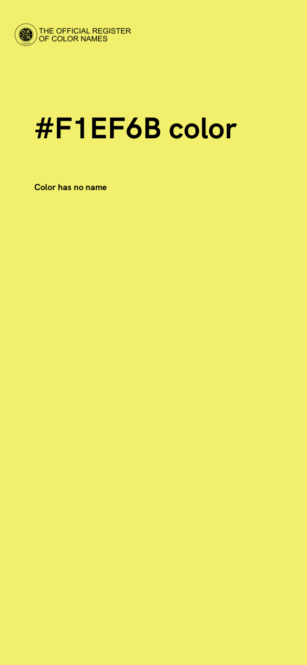 #F1EF6B color image