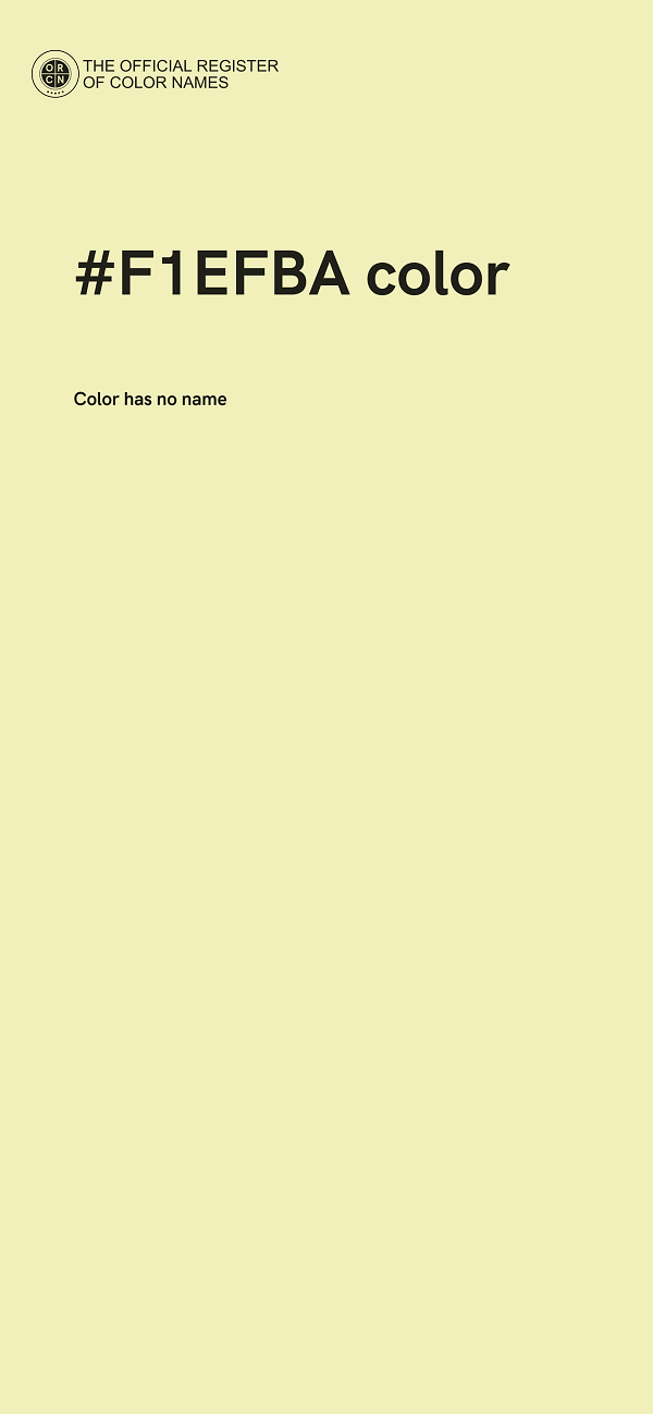#F1EFBA color image