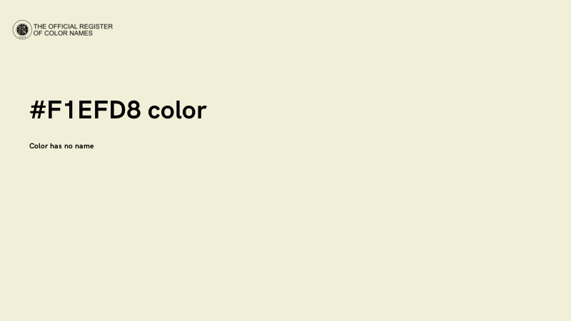#F1EFD8 color image