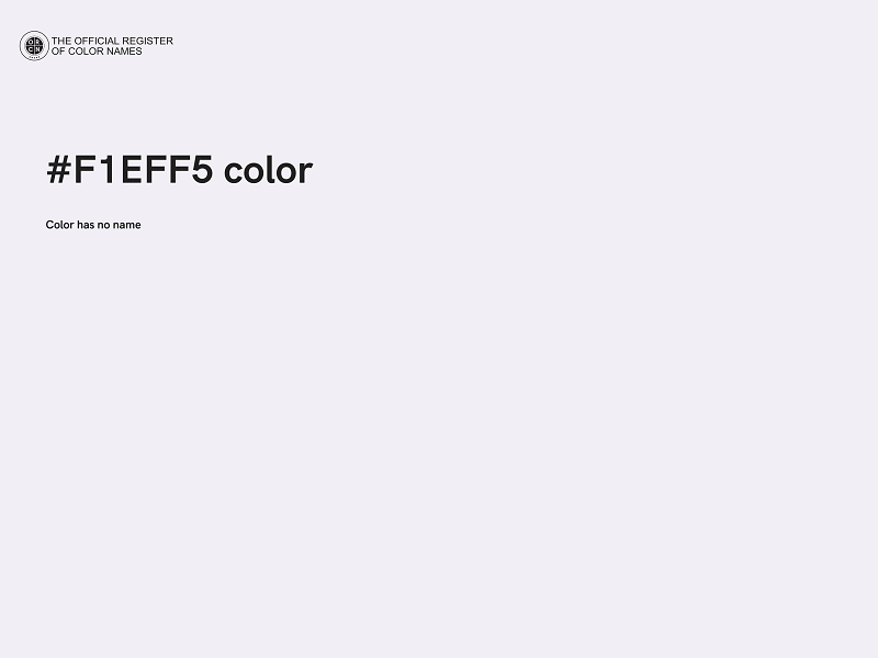 #F1EFF5 color image