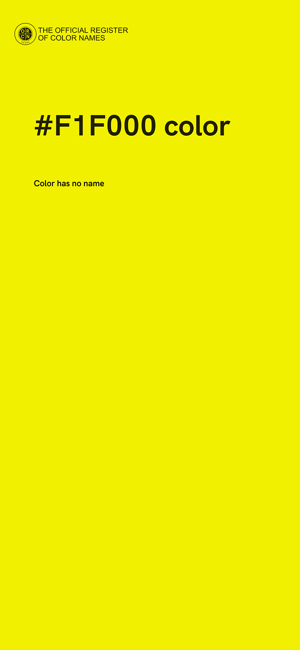 #F1F000 color image