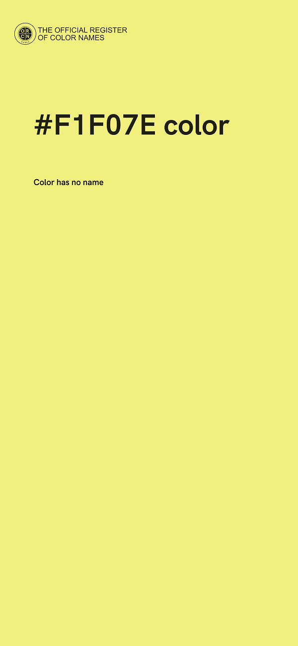 #F1F07E color image