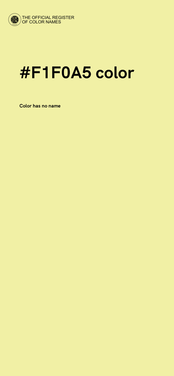 #F1F0A5 color image