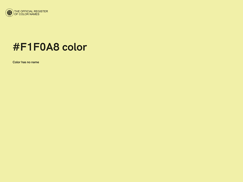 #F1F0A8 color image