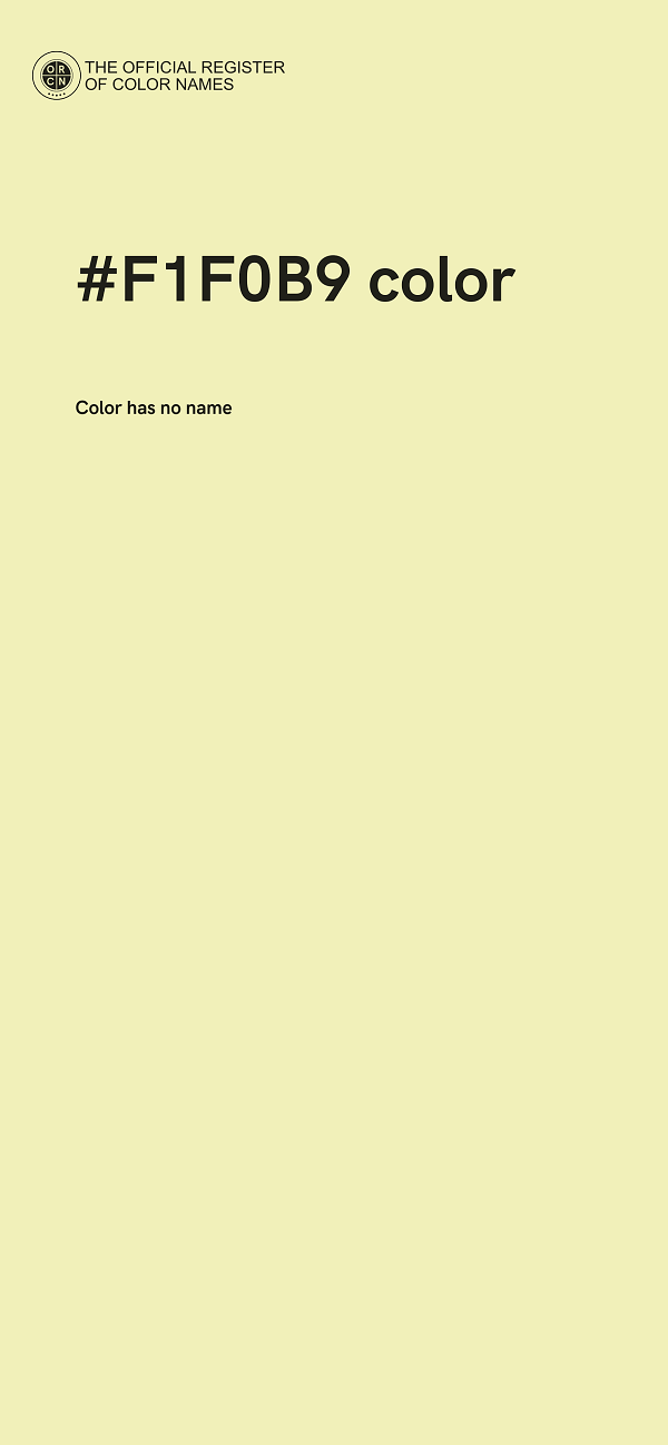 #F1F0B9 color image