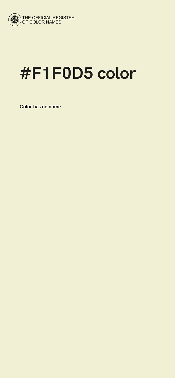 #F1F0D5 color image
