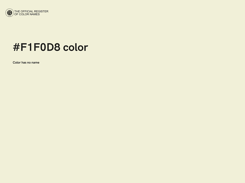 #F1F0D8 color image