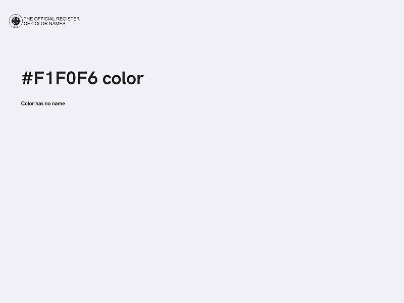 #F1F0F6 color image